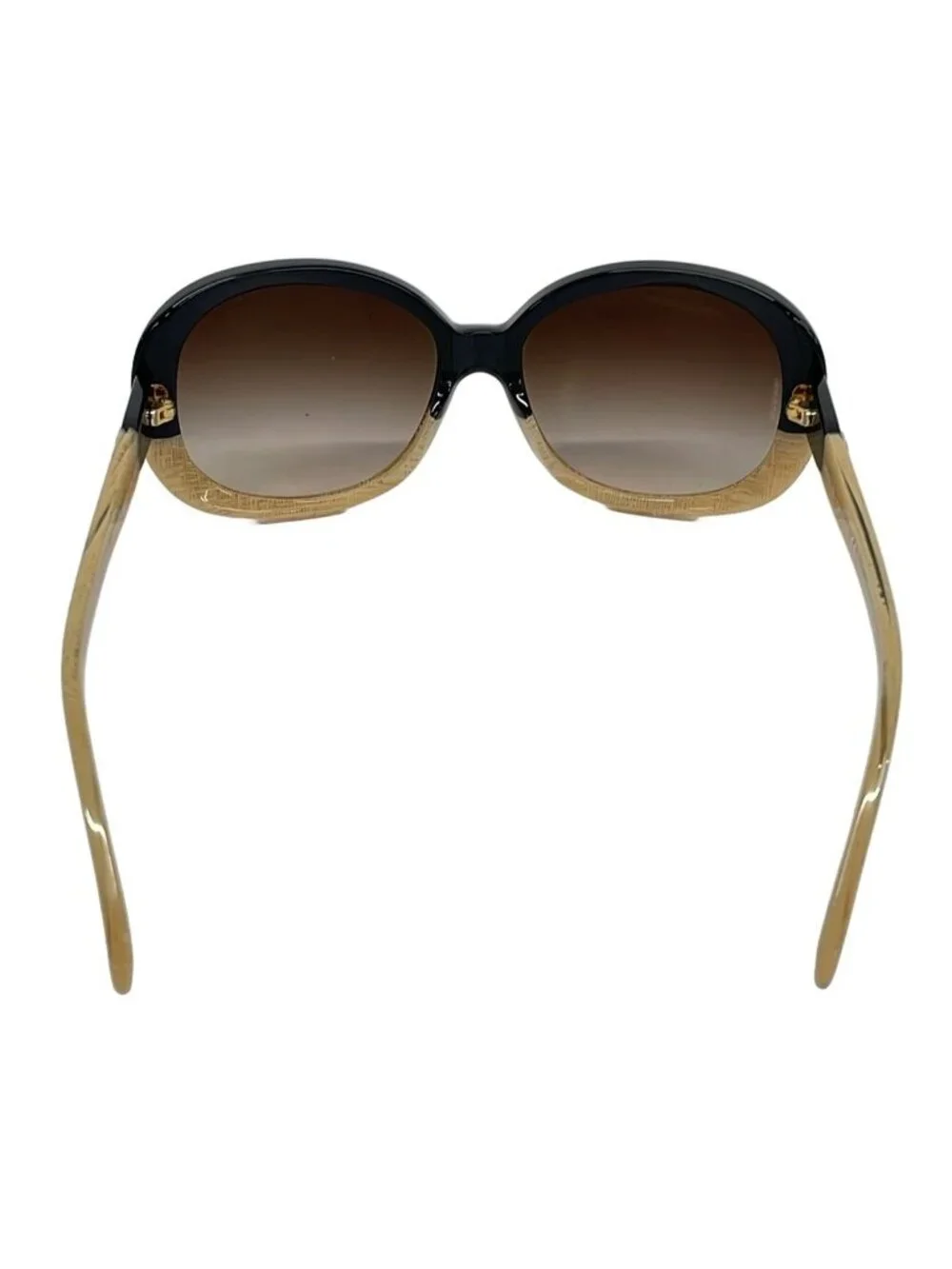 Chanel Sunglasses Beige Black CC Logo Bicolor Eyewear